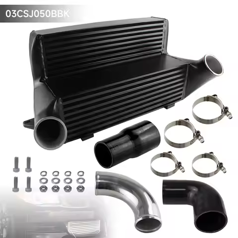 Aluminum 7.5" Bar & Plate Intercooler Kit For BMW 135i 335i 335is 335xi E82 E90 E91 E92 E93 N54&N55 