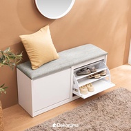PREMIUM Dekoruma KEIJI Layer Puff Shoe Rack with Seat / Bench