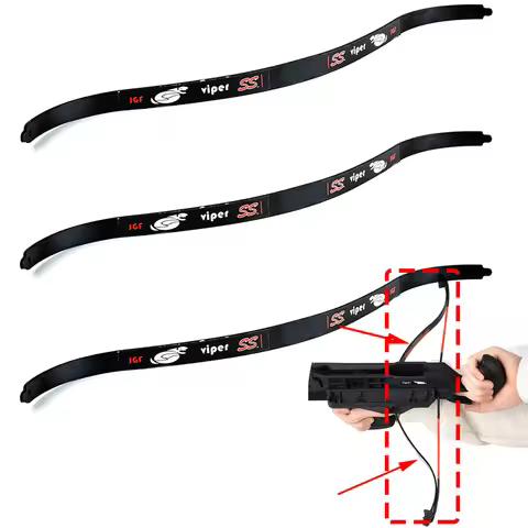 1pcsCross Crossbow 60/80LBS Pound Bow Piece Wood Core Carbon Steel Fishing Bow Outdoor Hunting and S
