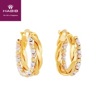 HABIB Oro Italia 916 Yellow, Rose and White Gold Earring GE72410122-TI