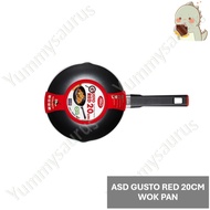 ASD GUSTO RED NON-STICK DEEP WOK PAN (20CM)