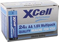 XCell AA Battery Alkaline Manganese 1.5 V Pack of 24