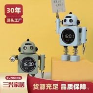 Alarm Clock Alarm Clock Robot Creative Clock Wholesale Student Mute Boy New Style Clock Multifunctio