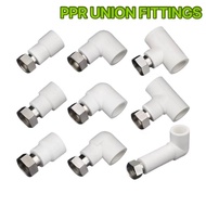 PPR UNION FITTINGS FOR WATER HEATER CONNECTOR UNION COUPLING, UNION ELBOW, UNION TEE. 1/2, 3/4, 1''