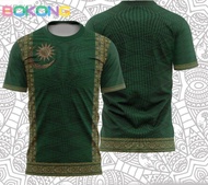 BATIK JERSY SONGKET HIJAU Sublimation Tshirt Microfiber T-shirt Sublimation T-shirt