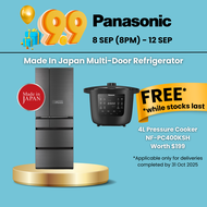 Panasonic Premium Made in Japan MIJ 6-Door Refrigerator NR-F603GT-SS (Dark Grey)