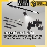 Magnetic Track Light System Recessed Surface Track Joints T/+/L and 2 Way Module
