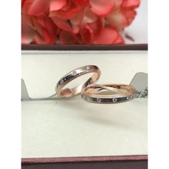 Counter Zhoushengsheng Couple Ring Men Women Ring 18k/pt950 Four Diamond Ring Rose Gold White Gold