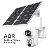 SriHome Solar CCTV Camera 4G LTE Mobile Phone Data Sim Card DH011 - 4MP, Dual Lens, 24H Video Record