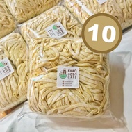(ราคาส่ง 10 ชิ้น) เส้นข้าวซอย เส้นข้าวซอยสด(เส้นแบน) สำหรับลวกและทอด บรรจุ500กรัม