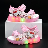 selipar wanita selipar perempuan 2025 Trendy Toddler Princess Luminous Sandals - Soft Sole Japanese 