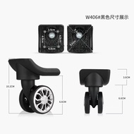 อุปกรณ์เสริมสำหรับกระเป๋าเดินทาง W406ล้อลากล้อสากลล้อแบบเงียบคันกระเป๋าลากกระเป๋าเดินทางหนัง