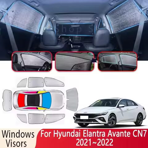 Car Sun Shade For Hyundai Elantra Avante CN7 2021~2022 Windshield Sunshade Heat Insulation Auto Sun 