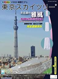 八田元氣小棧: 全新日版 全新日版 東京限量 童友社  雅風 1/3000  天空樹. 晴空塔 23公分 LED模型