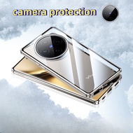 Vivo X200 Pro เคสสำหรับ Vivo X200เคส X200Promini VivoX200 5G 4G 2024เคสโทรศัพท์มือถือแบบพับกระจกสองด