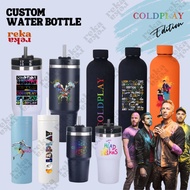 REKA Coldplay Edition Custom Chris Martin Tumbler Water Bottle Heat Resistant Cold Ice Stainless Ste