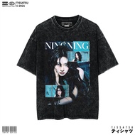 TISSATSU AESPA NINGNING Oversize Washed T-Shirt Kpop Wash Slimfit T-Shirt/ AESPA-39/ Oversized T Shi