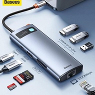 - Baseus 8 in 1 USB Type C Hub Adapter USB 3.0 4K 60Hz Docking Station