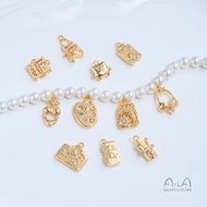 14K Gold-Plated Luggage Bag Pendant