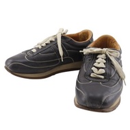 【日本直送】愛馬仕 HERMES Quick 運動鞋 H Logo 皮革 黑色 女款【二手品】