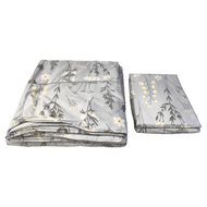 Prawear 巴麗維亞 頂級石墨烯萊賽爾天絲  兩用被床包組  雙人兩用被188 x 152cm + 床包 188 x 152cm + 枕套75 x 45cm 2 個  春來島灰