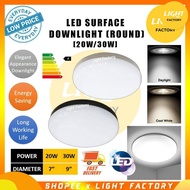 Lampu Siling ✨ Waterproof LED Ceiling Light 20W 30W Black/White 7'' 9'' Round LED Surface Downlight IP56 IP65