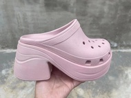 Human fish Crocs easy Mengling with high heels platform womens shoes increase beach sandals