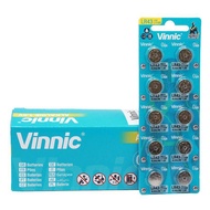 Vỉ 10 Pin cúc áo VINNIC AG12 / LR43 / SR43SW / LR1143 / 186 /386 dùng cho đồng hồ đeo tay thi