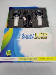 đèn led pha cao cấp T6 3 màu gắn ô cho xe máy hàng chuẩn loại 1.tản nhiệt quạt tubođèn có 3 chế độ