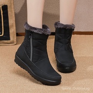 New Snow Boots Women Soft Shoes For Women Waterproof Women'S Boots Zipper Women Shoes PU3A