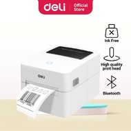 Deli Bluetooth Label Printer Thermal Printer Receipt Printer 203dpi Resolution 108mm 4.25inch Width 