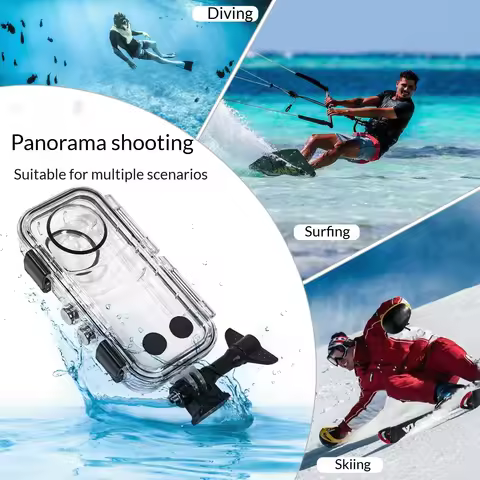 Waterproof Invisible Case for Insta360 X3 X4 X5 Waterproof Housing Cover Underwater 40M Dive Shell f
