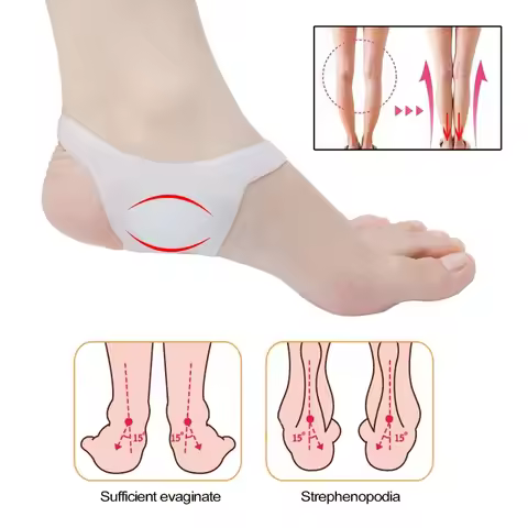 2pcs O-type Foot Corrector Insoles Pads No Slip Shoes For Men And Women Silicone Orthopedic Insoles 
