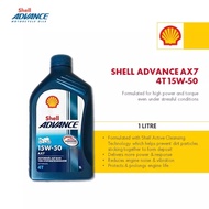 SHELL ADVANCE 4T AX7 10w40/15w50 ENGINE OIL MINYAK HITAM