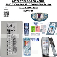 BATERRY NOKIA PHONE BLD-3 COMPATIBLE PHONE NOKIA 2100 3300 6200 6220 6610 6610I I6260 7210 7250 7250