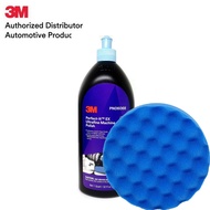3M™ Perfect-It™ EX Ultrafine Machine Polish 06068 1qt น้ำยาขัดเงาสีฟ้า 946 มล. + 3M™ Perfect-It™ Ultrafine Polishing Pad 50388 ฟองน้ำสีฟ้า 6นิ้ว สำหรับขัดละเอียดและเคลือบ