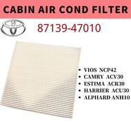 CABIN AIR COND FILTER TOYOTA VIOS NCP42 CAMRY ACV30 ESTIMA ACR30 HARRIER ACU30 ALPHARD ANH10 (87139-