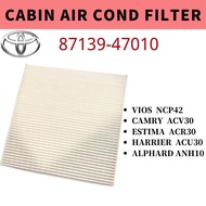 CABIN AIR COND FILTER TOYOTA VIOS NCP42 CAMRY ACV30 ESTIMA ACR30 HARRIER ACU30 ALPHARD ANH10 (87139-47010)