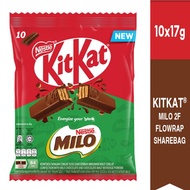KitKat MILO 2F Flowrap, Sharebag (10 x17g)