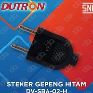 Steker Gepeng Dutron Steker Biasa Gepeng Dutron Oval Hitam DV-SBA-02