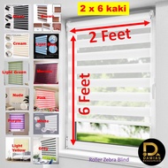 [DAMIAS] Bidai Tingkap Modern Zebra Blind | Tirai | Blind Window | Curtain | Dapur | Roller | Roman 