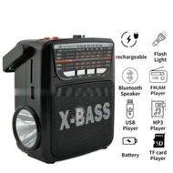 ◈kuku Rechargeable AM/FM Radio with wireless bluetooth speaker USB/SD Music Player♙