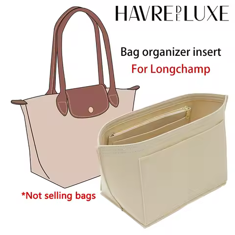 Felt Organizer Insert Compatible with Longchamp Le Pliage Large Handbags, Felt Longchamp Organizer I
