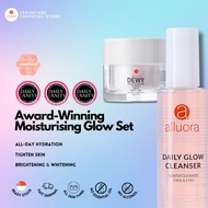 Alluora Moisturising Glow Set - Daily Glow Cleanser & Dewy Gel Mask, Moisturiser