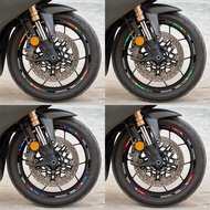 For 10" 12" 13" 14" 17 Inch Motorcycle Wheel Reflective Modifications Stickers Rim Tape Motorbike Bi