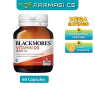 BLACKMORES Vitamin D3 1000iu 60 capsules EXP:04/2027 [ Vit D Farmasi CS ]