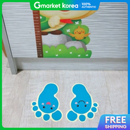Glow-In-The-Dark Dh77Ez64 Footprint Sticker (Blue) 5P