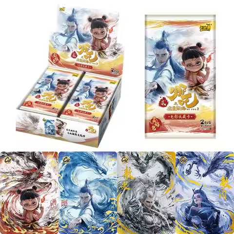 KAYOU Genuine Nezha Card Devil Boy Conquers The Dragon King Movie Series Divine Flame Pack Animation