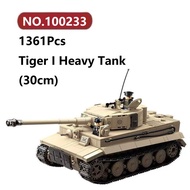 ✨Tiger I Heavy Tanks WW2 Building Blocks 1361 Pcs QUANGUAN Tank Bricks Toy Set Assembly Model