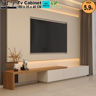 GEM Black 180CM Modern TV Cabinet 3 Door Rak TV Gantung Up to 65/75inch TV Almari TV